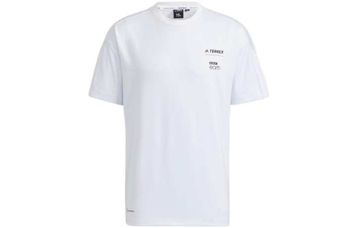 Adidas Adidas T Shirts Men's White Crew Neck Moderate Straight Fit
