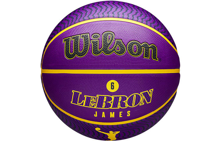 Wilson NBA Series Rubber Basketball Purple Yellow Size 7 Ball Training Unisex