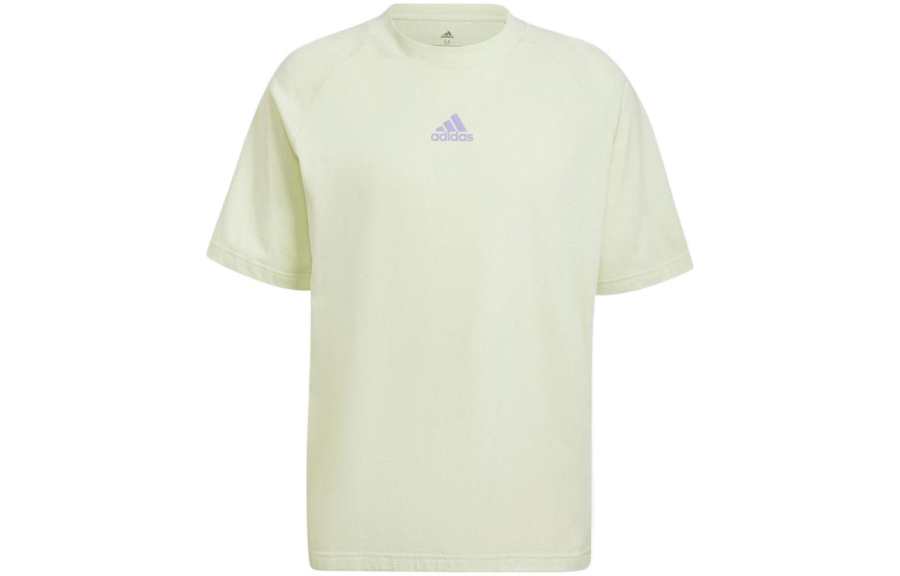 Adidas Adidas T Shirts Men's Green Crew Neck Moderate Straight Fit
