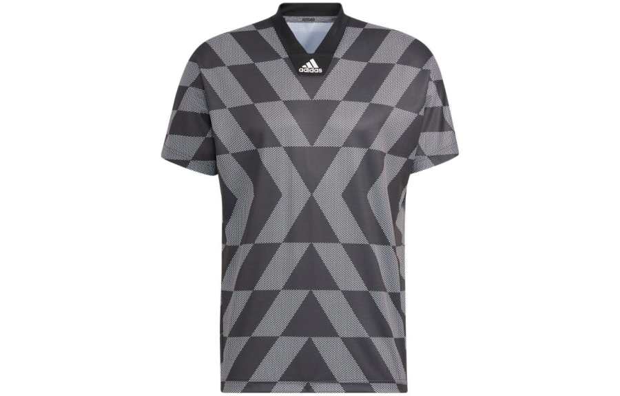 Adidas Adidas T Shirts Men's Black V Neck Moderate Straight Fit