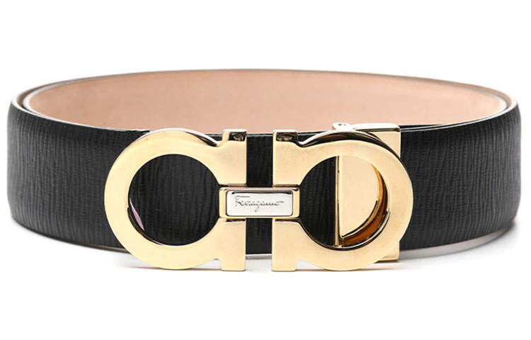 Ferragamo FERRAGAMO Cow Leather Belts Men's Black