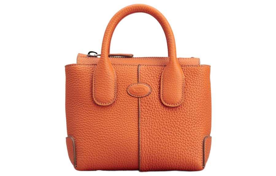 TOD'S DI Cow Leather Shoulder Bag, Crossbody Bag, Handbag Mini Women's Orange
