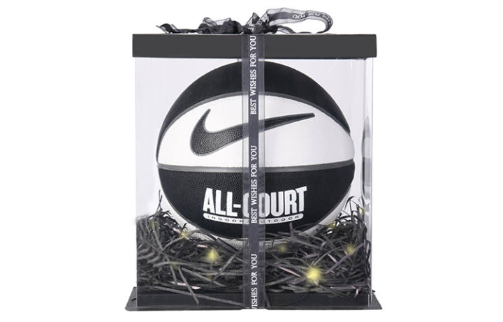 Nike Nike Synthetic Leather Basketball Abrasion Resistant Black White Size 7 Training Competition Unisex