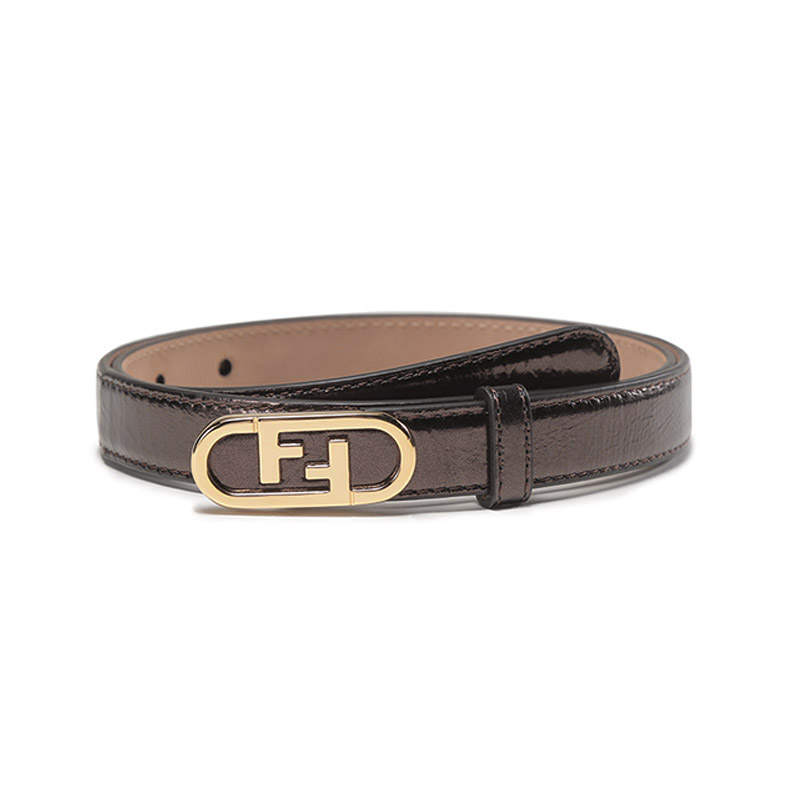 FENDI O'Lock Leather Belts Women's Brown