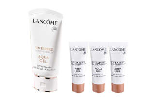 LANCOME Aqua Gel Sun Protection Sample Sets, Primer Sunscreen Creams Hydrating 30ml+Sample 10ml*3