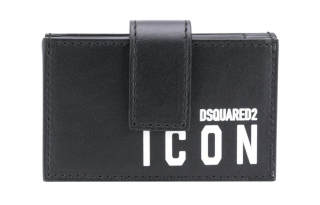 DSQUARED 2 Calfskin Card Holder Women's Black