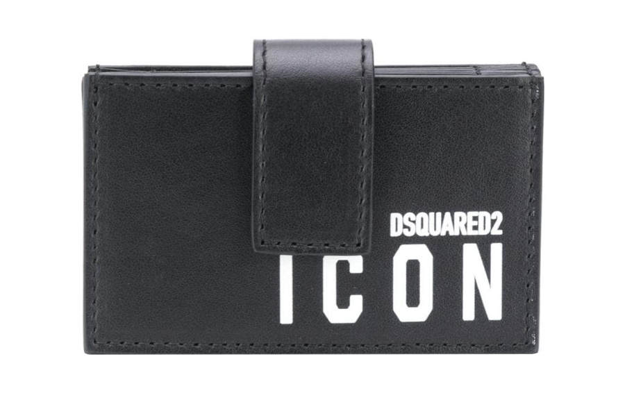 DSQUARED 2 Calfskin Card Holder Women's Black
