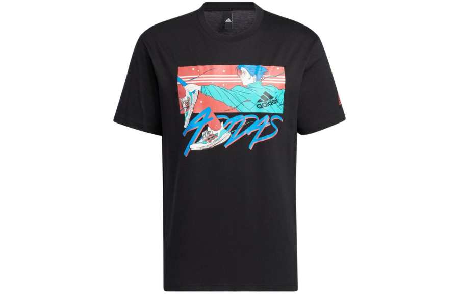 Adidas Adidas T Shirts Unisex Black Crew Neck Moderate Straight Fit