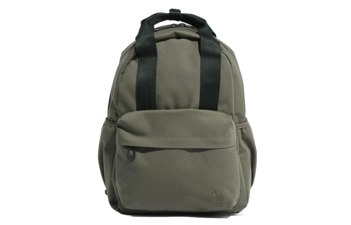 Adidas Adidas Zip Closure Polyester Backpack Regular Unisex Army Green