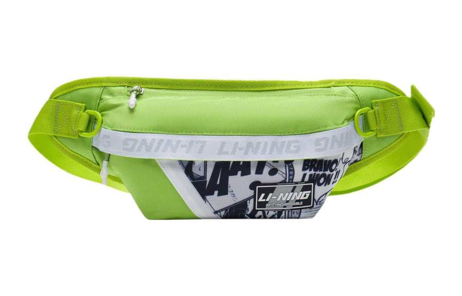 Li-Ning Li Ning Fashion Trend Fabric Waist Bag Chest Bag Regular Unisex Green