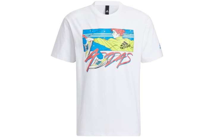 Adidas Adidas T Shirts Unisex White Crew Neck Moderate Straight Fit