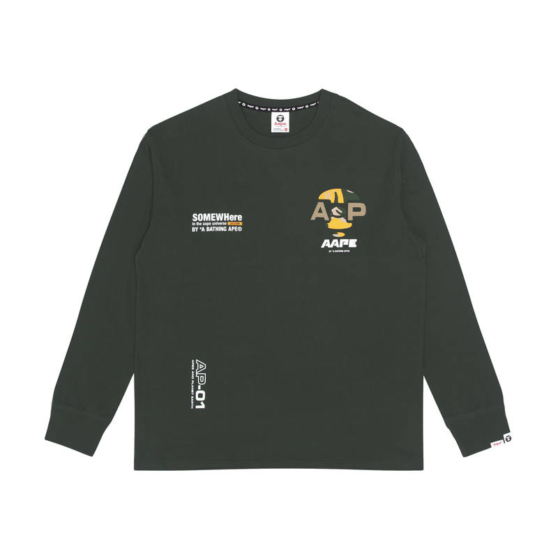 Aape T Shirts Men's Crew Neck Moderate Straight Fit