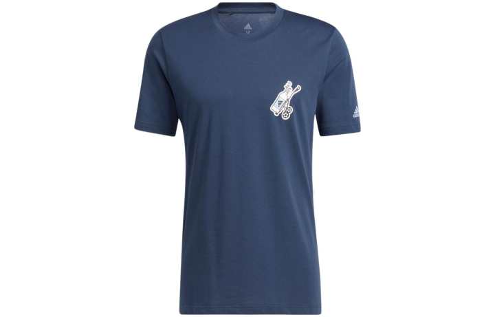 Adidas Adidas T Shirts Men's Blue Crew Neck Moderate Straight Fit