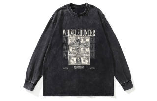 WHISTLEHUNTER Long Sleeved T Shirt Unisex Black