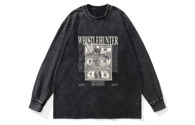 WHISTLEHUNTER Long Sleeved T Shirt Unisex Black