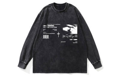 SFTTR Long Sleeved T Shirt Unisex Black