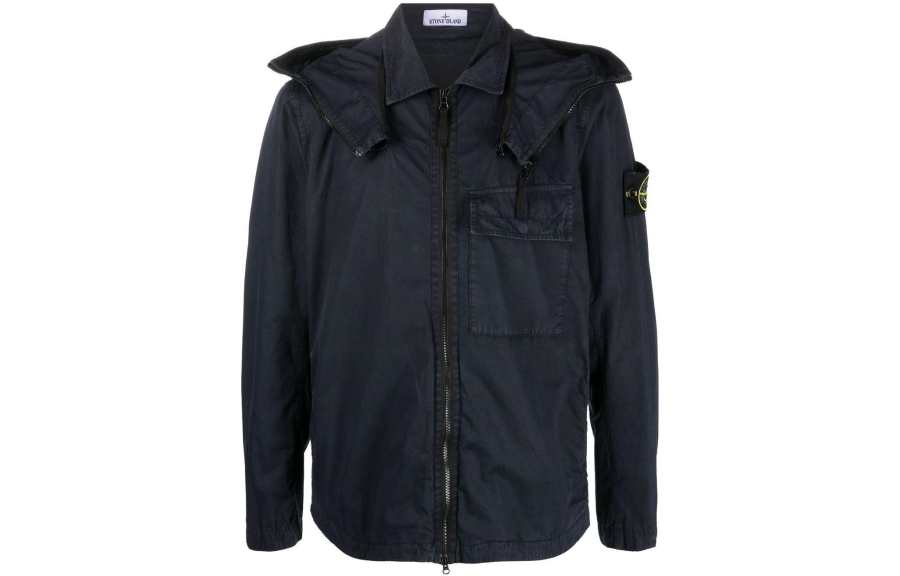 STONE ISLAND Jackets Men's Blue Hooded Detachable Moderate Other