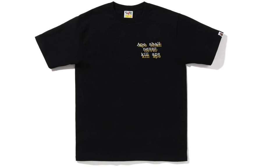A BATHING APE Bape Graffiti Check Ape Head Tee