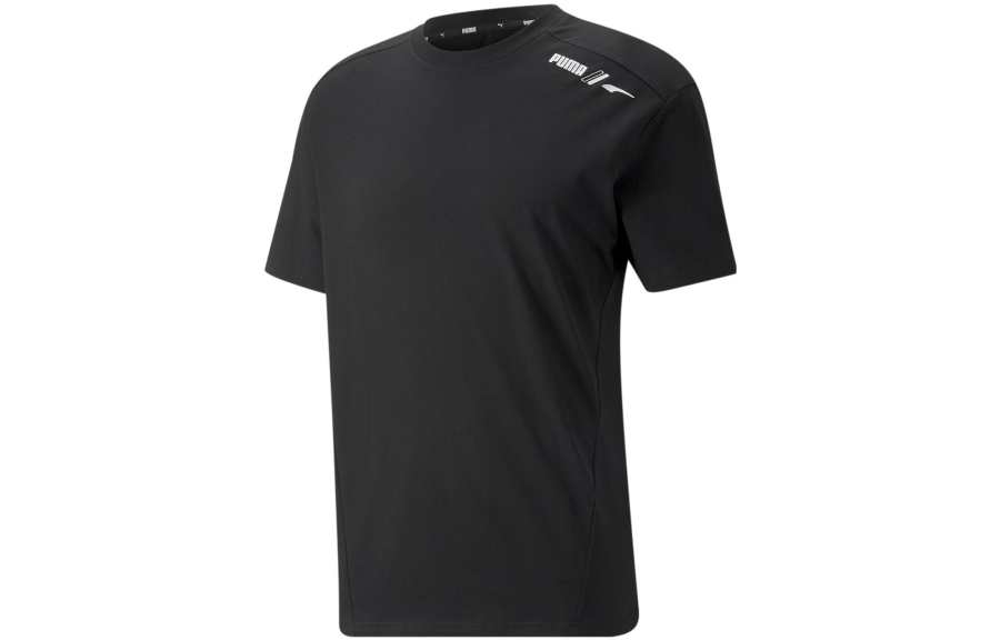 PUMA Porsche 911 T Shirts Men's Black Crew Neck Moderate Straight Fit