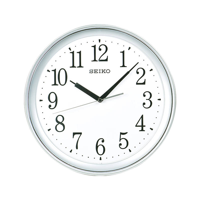 SEIKO SEIKO Sweeping Seconds Movement Plastic Wall Clock Unisex White