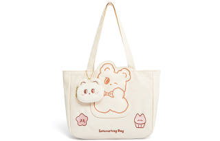 Sound For Life Canvas Bag, Tote Bag, Shopping Bag, Handbag, Shoulder Bag Large Women's White