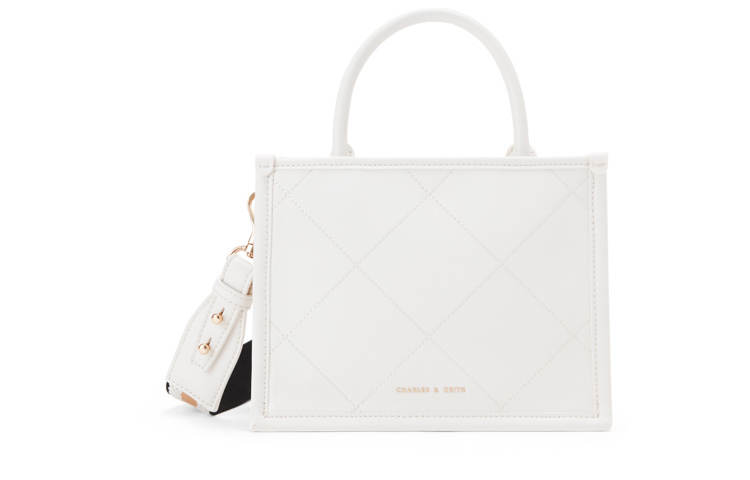 CHARLES&KEITH Pu Tote Bag, Shopping Bag, Handbag Medium Women's Multicolor