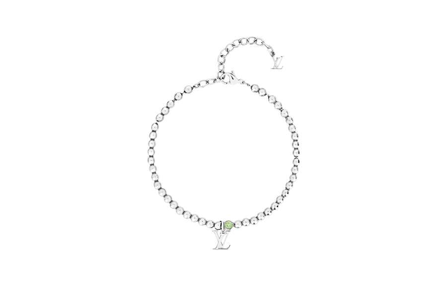 LOUIS VUITTON LOUIS VUITTON Metal Crystal Bracelets Men's Silver