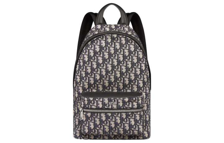 DIOR DIOR Jacquard Canvas Backpack Regular Kids' Black