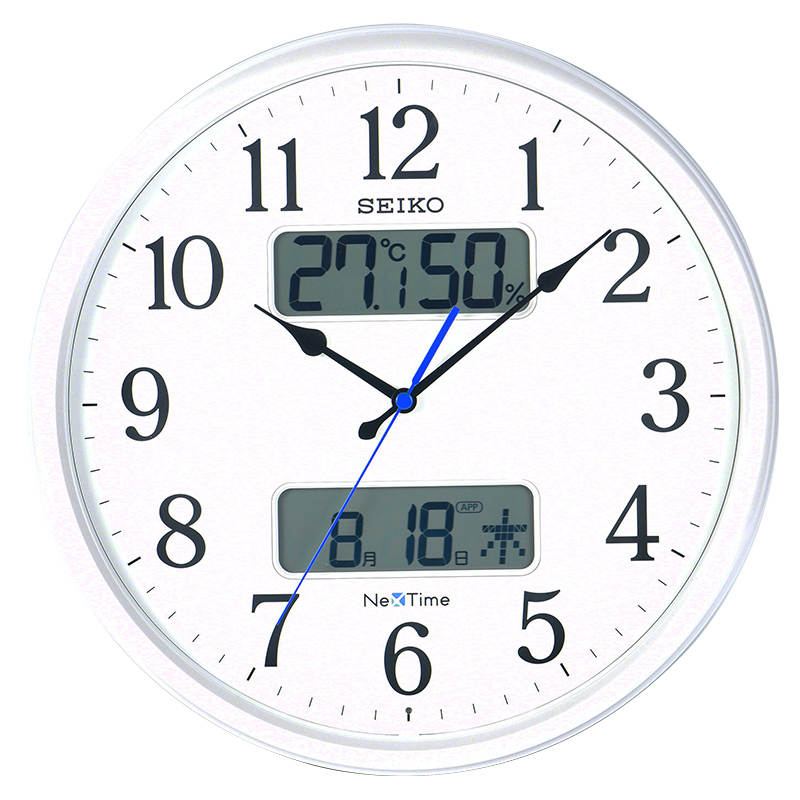 SEIKO SEIKO Sweeping Seconds Movement Polyester Plastic Shell Wall Clock Unisex White