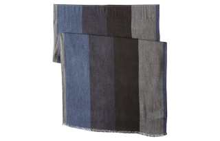 HUGO BOSS Knit Scarf Unisex Gray Blue