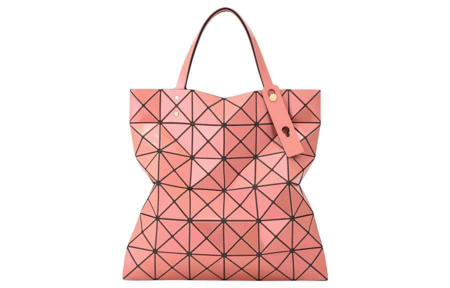 ISSEY MIYAKE Polyester Tote Bag, Shopping Bag, Handbag, Shoulder Bag Regular Women's Coral Pink