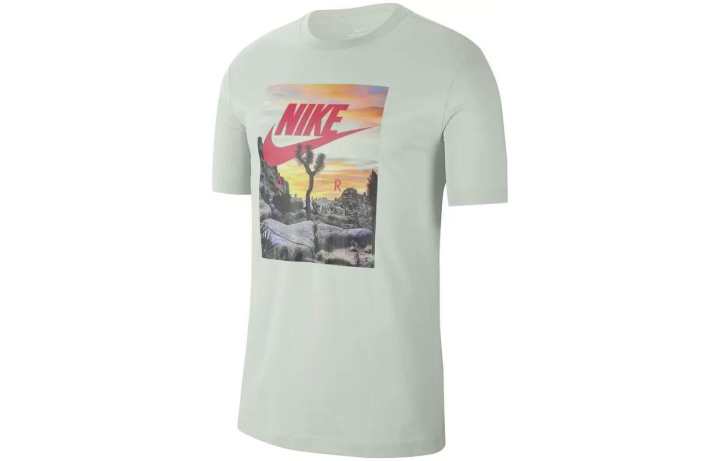 Nike Nike T Shirts Men's Green Crew Neck Moderate Straight Fit