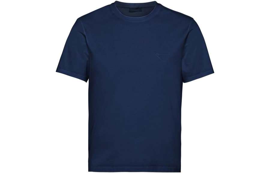 PRADA 【Previous Season】logo-embroidered cotton T-shirt