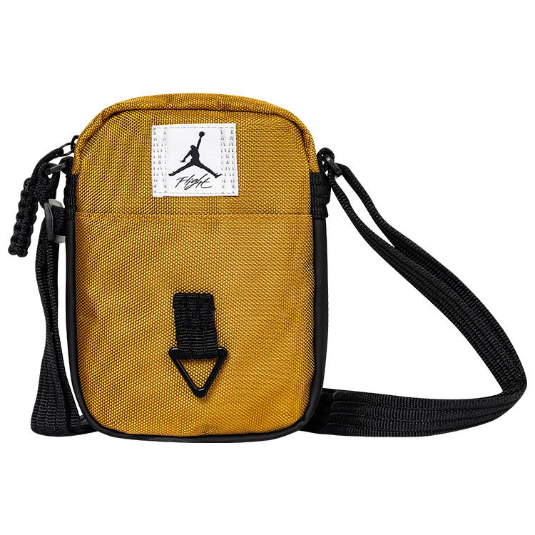 Jordan Jordan Polyester Crossbody Bag Medium Unisex Black & Sea Buckthorn Brown