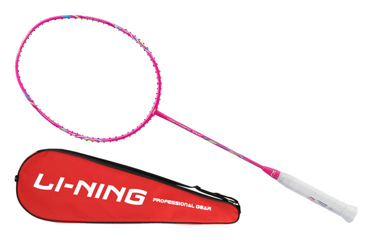 Li-Ning Li Ning HC1200 Full Carbon Badminton Rackets Control Type All around Defense Entry level 675MM 4UG6 Pink