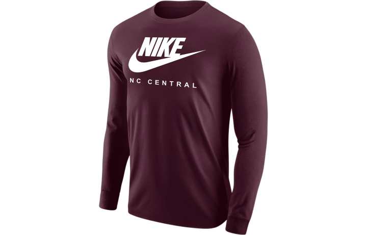 Nike Nike College T Shirts Men's Burgundy Crew Neck Moderate Straight Fit