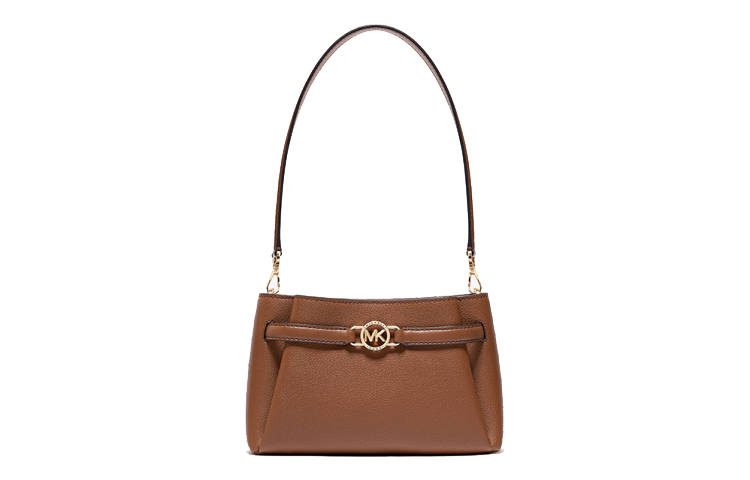 MICHAEL KORS Angelina Leather Crossbody Bag, Shoulder Bag Small Women's Leather Brown
