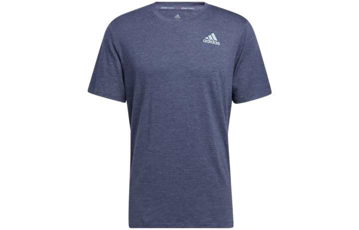 Adidas Adidas T Shirts Men's Blue Crew Neck Moderate Straight Fit
