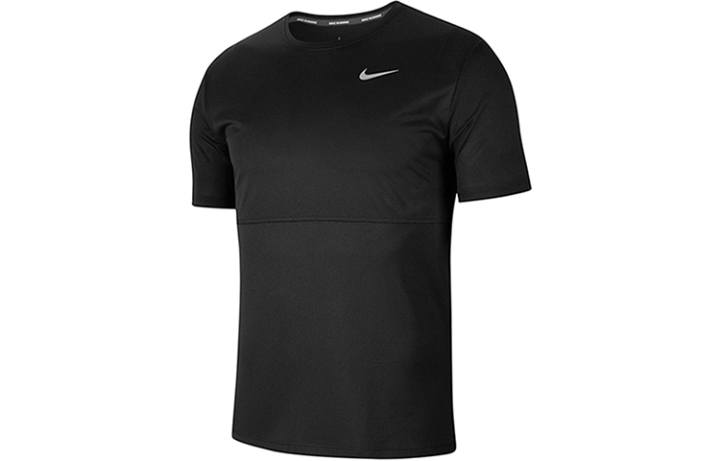 Nike Nike T Shirts Men's Black Crew Neck Moderate Straight Fit