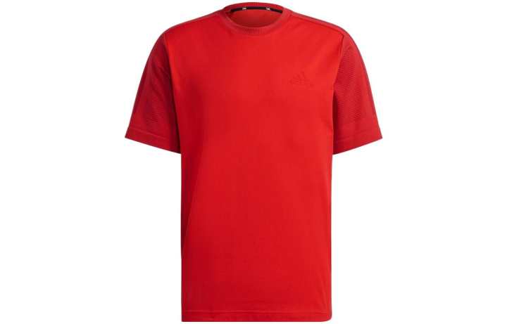 Adidas Adidas T Shirts Men's Red Crew Neck Moderate Straight Fit