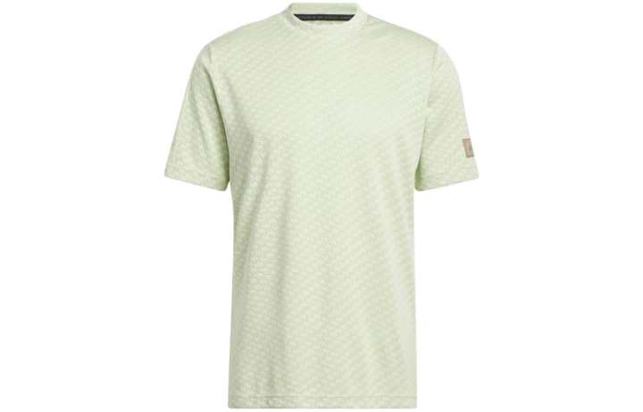 Adidas Adidas T Shirts Men's Magic Lime Crew Neck Moderate Straight Fit