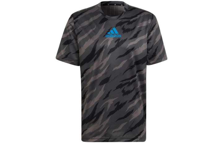 Adidas Adidas T Shirts Men's Gray Crew Neck Moderate Straight Fit