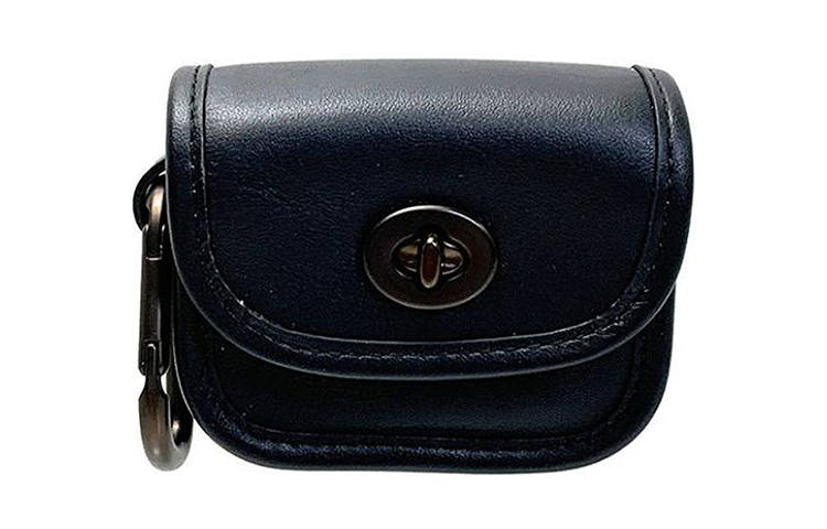 COACH COACH Leather Coin Purse Regular Unisex Black