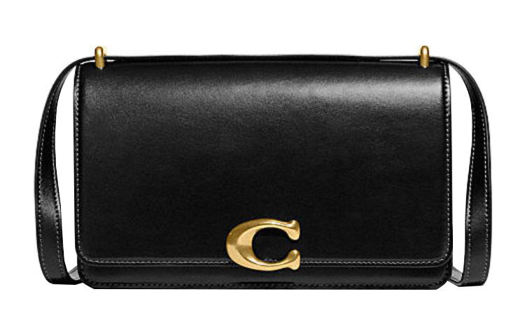 COACH Bandit Cow Leather Crossbody Bag, Shoulder Bag Medium Women's Black