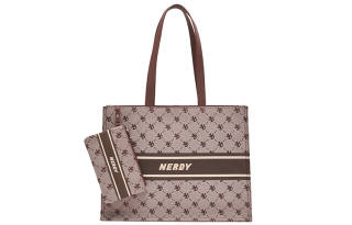 Nerdy Polyester Combo Bag, Tote Bag, Shopping Bag, Shoulder Bag Unisex Brown