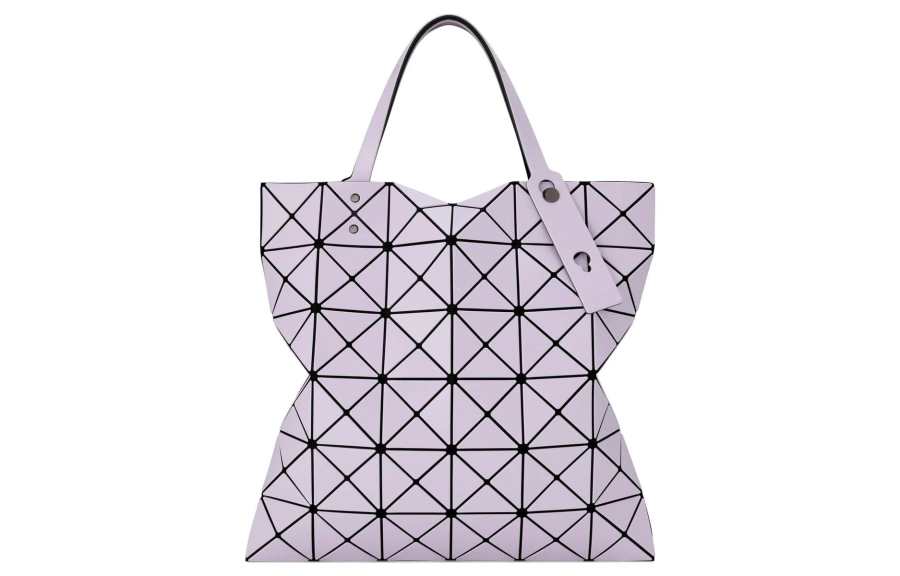 ISSEY MIYAKE Vinyl Chloride Resin Tote Bag, Shopping Bag, Handbag, Shoulder Bag Women's Taro Purple