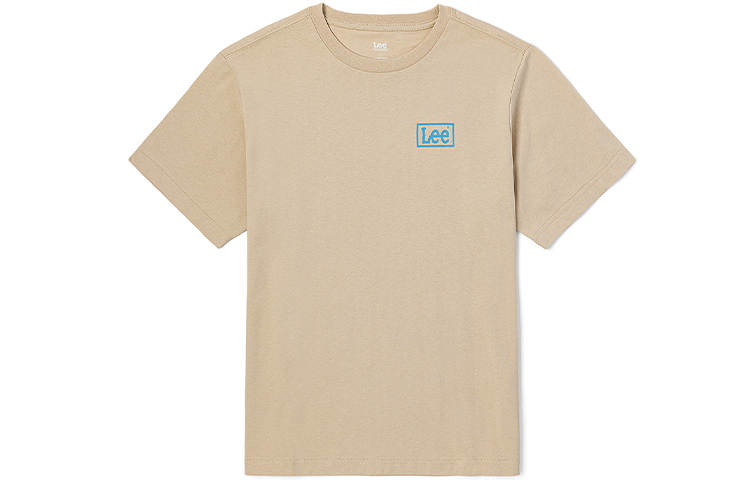 Lee T Shirts Men's Beige Crew Neck Moderate Straight Fit