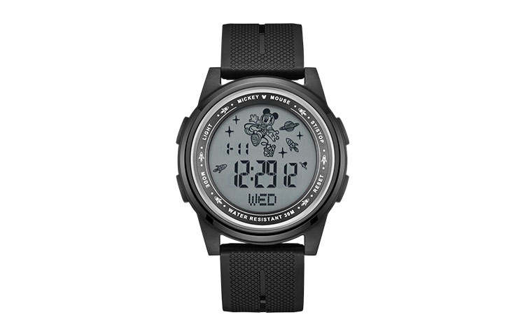 Disney Space Mickey Series Electronic Movement Resin Strap Watch Unisex Gray Dial