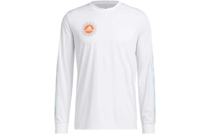 Adidas Adidas T Shirts Men's White Crew Neck Moderate Straight Fit