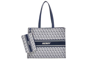 Nerdy Polyester Combo Bag, Tote Bag, Shopping Bag, Handbag, Shoulder Bag Unisex Navy Blue
